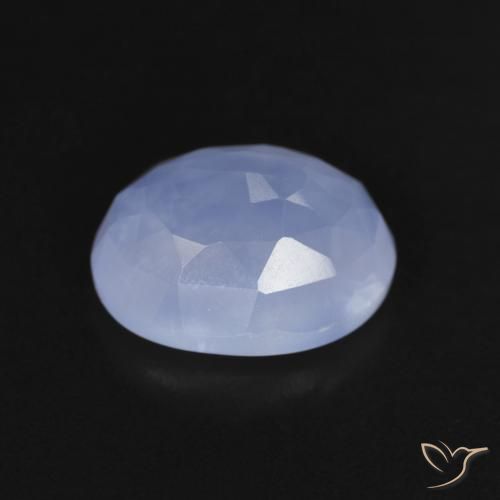 Calcedônia Azul arroxeado Natural 2.67ct, oval, Transparente