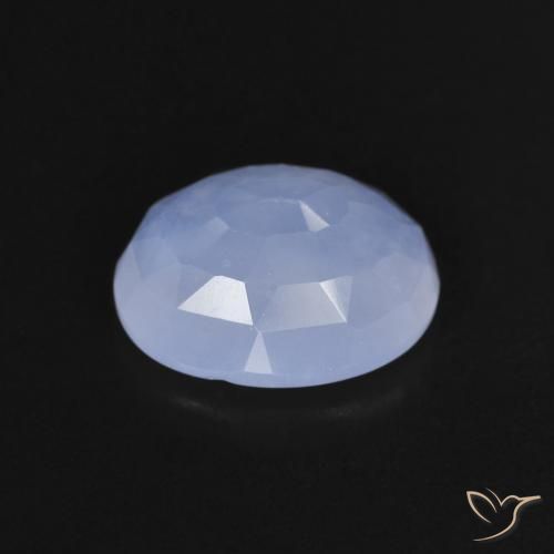 Calcedônia Azul arroxeado Natural 2.34ct, oval, Transparente