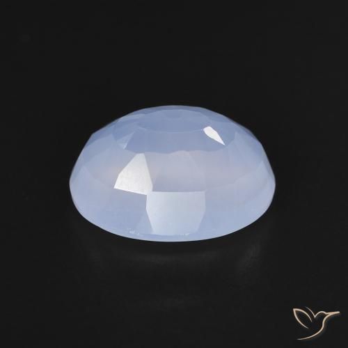 Calcedônia Azul arroxeado Natural 2.58ct, oval, Transparente