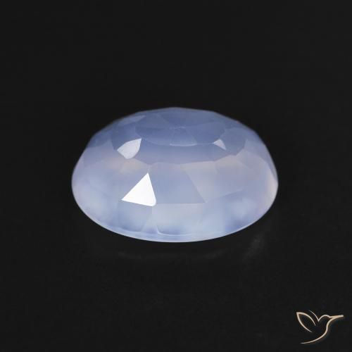 Calcedônia Azul arroxeado Natural 2.26ct, oval, Transparente