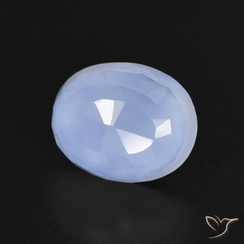 Calcedônia Violeta Azul Natural 2.60ct, oval, Transparente