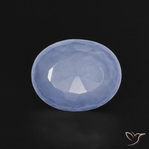 2.13ct Natural Violeta Azul Calcedônia, oval, Transparente