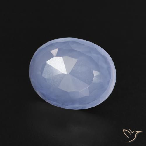Calcedônia Violeta Azul Natural 2.13ct, oval, Transparente