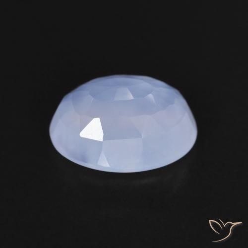 Calcedônia Azul púrpura claro Natural 2.35ct, oval, Transparente