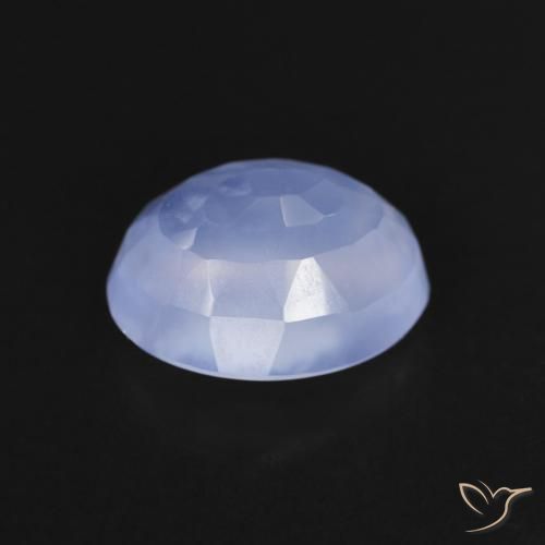 Calcedônia Azul arroxeado Natural 2.48ct, oval, Transparente