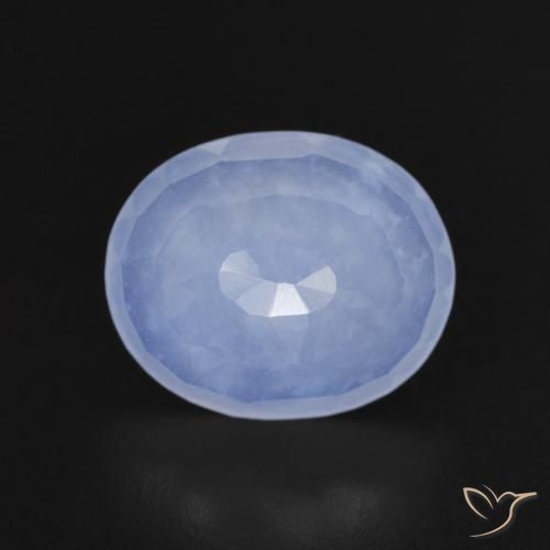 Calcedônia Violeta Azul Natural 3.04ct, oval, Transparente