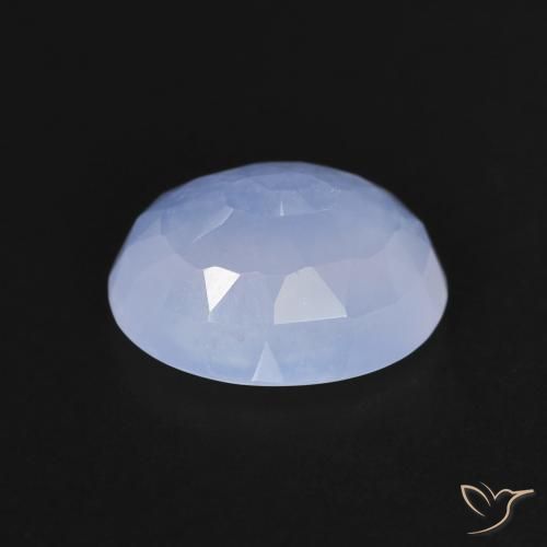 Calcedônia Violeta Azul Natural 3.04ct, oval, Transparente