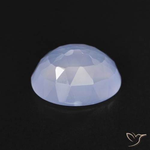 Calcedônia Azul arroxeado Natural 2.52ct, oval, Transparente