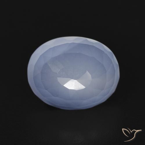 2.78ct Natural Azul arroxeado Calcedônia, oval, Transparente