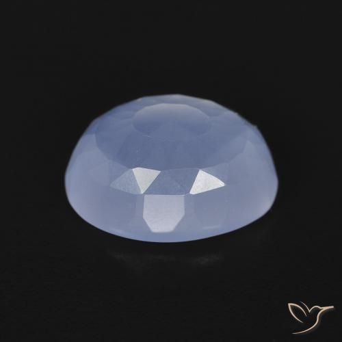 Calcedônia Azul arroxeado Natural 2.78ct, oval, Transparente