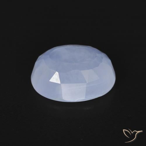 Calcedônia Azul arroxeado Natural 2.71ct, oval, Transparente