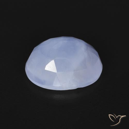 Calcedônia Azul púrpura claro Natural 2.57ct, oval, Transparente
