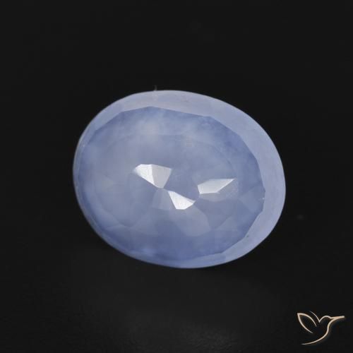 Calcedônia Azul arroxeado Natural 2.35ct, oval, Transparente