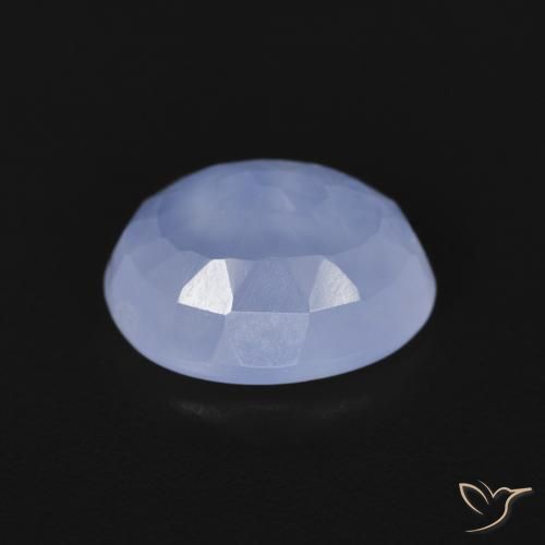 Calcedônia Azul arroxeado Natural 2.35ct, oval, Transparente