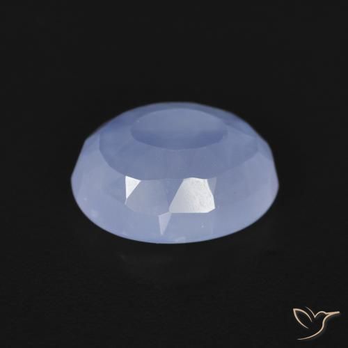 Calcedônia Azul arroxeado Natural 2.36ct, oval, Transparente