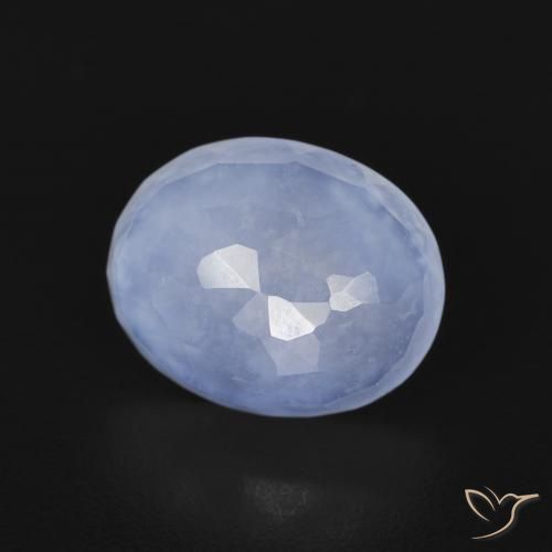 Calcedônia Azul arroxeado Natural 2.34ct, oval, Transparente