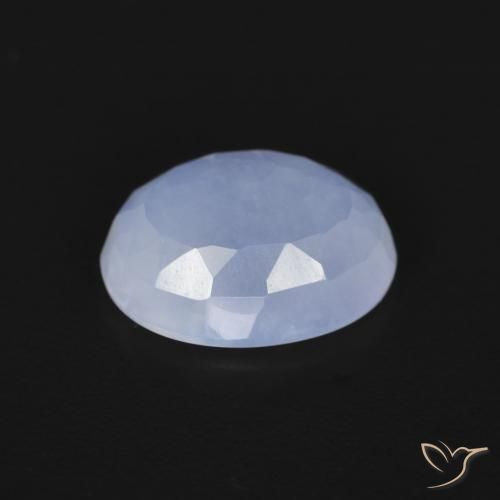 Calcedônia Azul arroxeado Natural 2.34ct, oval, Transparente
