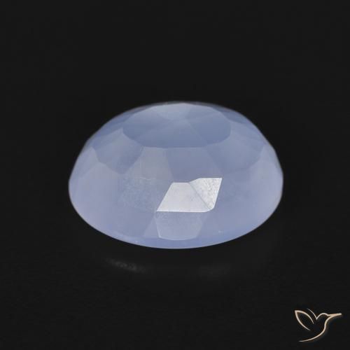 Calcedônia Azul arroxeado Natural 2.66ct, oval, Transparente