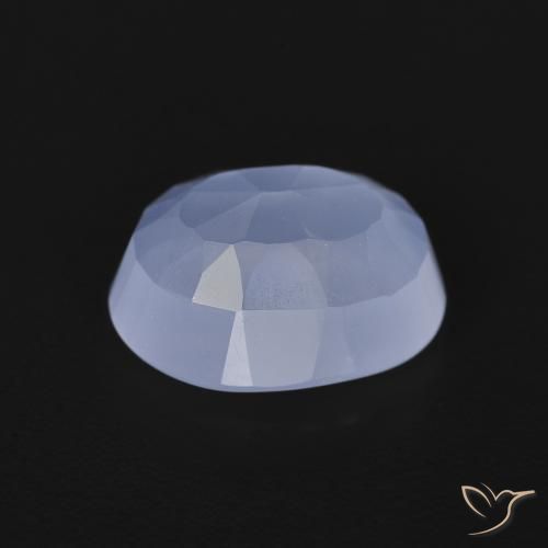 Calcedônia Azul arroxeado Natural 2.70ct, oval, Transparente
