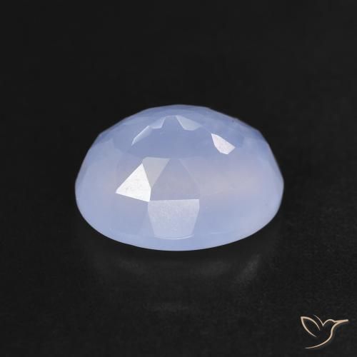 Calcedônia Azul arroxeado Natural 2.67ct, oval, Transparente