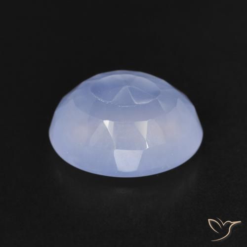 Calcedônia Azul arroxeado Natural 2.87ct, oval, Transparente