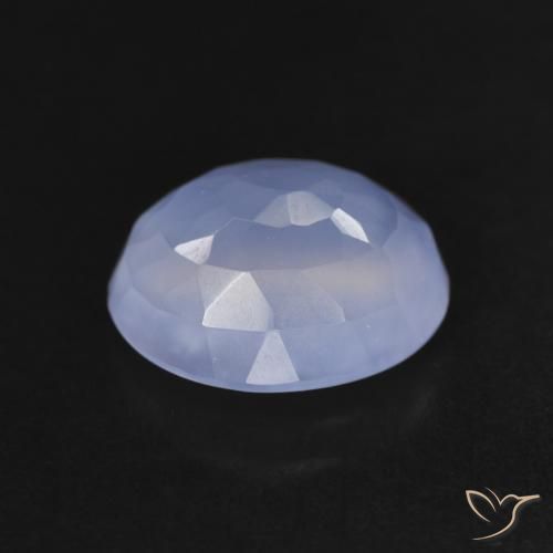Calcedônia Azul arroxeado Natural 3.05ct, oval, Transparente
