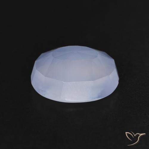 Calcedônia Azul arroxeado Natural 3.22ct, oval, Transparente