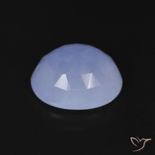 Calcedônia Azul arroxeado Natural 3.56ct, oval, Transparente