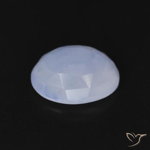 Calcedônia Azul arroxeado Natural 2.98ct, oval, Transparente