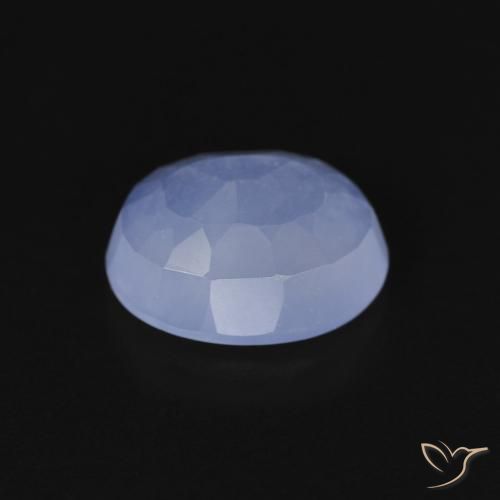 Calcedônia Azul arroxeado Natural 2.56ct, oval, Transparente