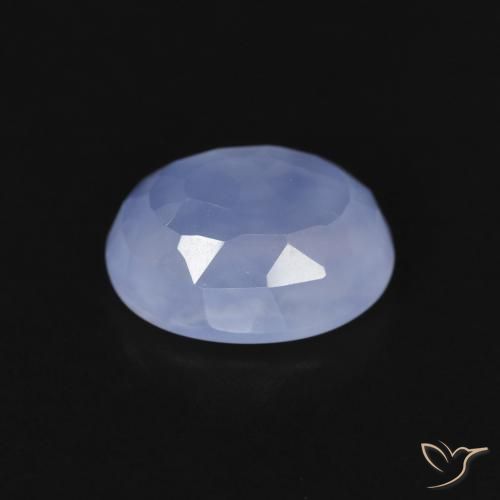 Calcedônia Azul arroxeado Natural 2.45ct, oval, Transparente