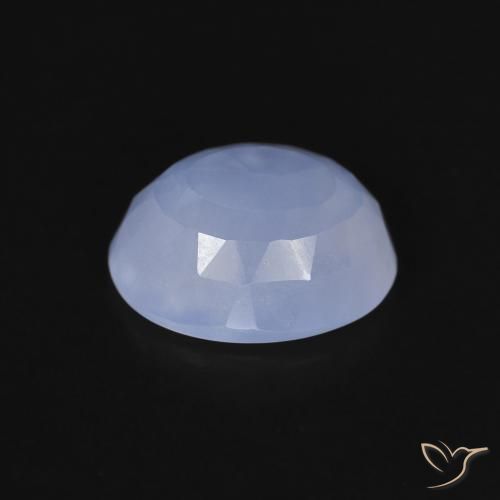 Calcedônia Azul arroxeado Natural 2.47ct, oval, Transparente