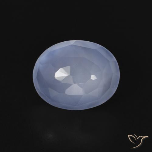 2.75ct Natural Azul arroxeado Calcedônia, oval, Transparente