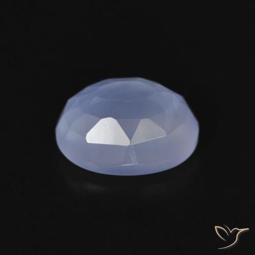 Calcedônia Azul arroxeado Natural 2.75ct, oval, Transparente