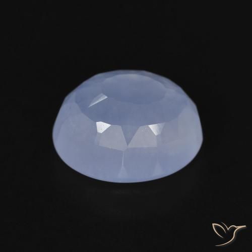 Calcedônia Azul arroxeado Natural 3.91ct, oval, Transparente