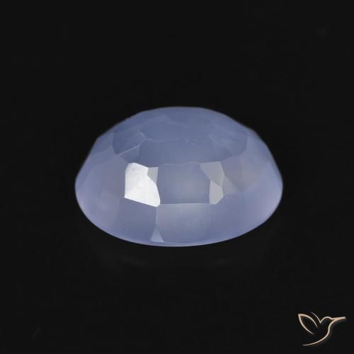 Calcedônia Azul arroxeado Natural 3.11ct, oval, Transparente
