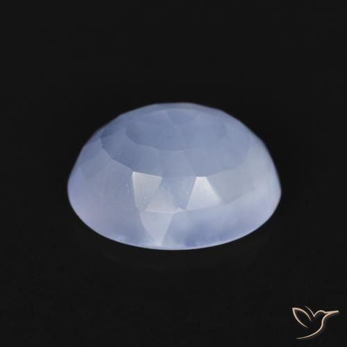Calcedônia Azul arroxeado Natural 2.40ct, oval, Transparente
