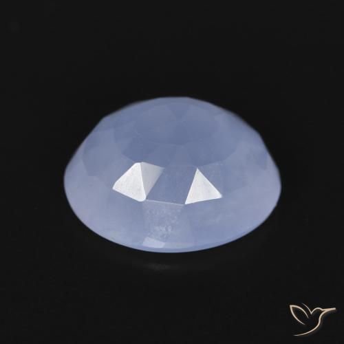 Calcedônia Azul arroxeado Natural 3.14ct, oval, Transparente