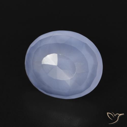 Calcedônia Azul arroxeado Natural 3.03ct, oval, Transparente