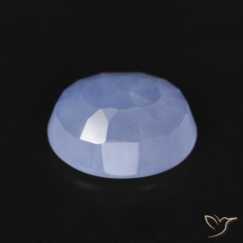 Calcedônia Azul arroxeado Natural 2.61ct, oval, Transparente