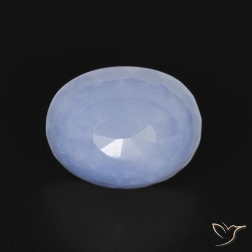 2.70ct Natural Azul arroxeado Calcedônia, oval, Transparente