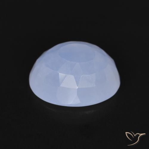 Calcedônia Azul arroxeado Natural 2.70ct, oval, Transparente