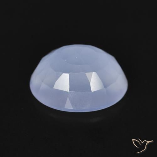 Calcedônia Azul arroxeado Natural 2.50ct, oval, Transparente