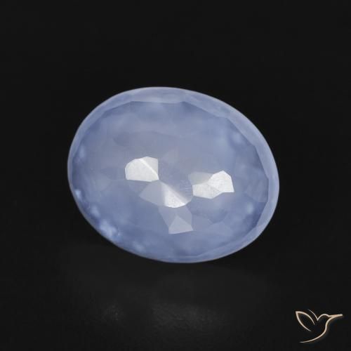 Calcedônia Azul arroxeado Natural 2.34ct, oval, Transparente