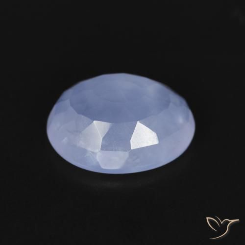 Calcedônia Azul arroxeado Natural 2.34ct, oval, Transparente