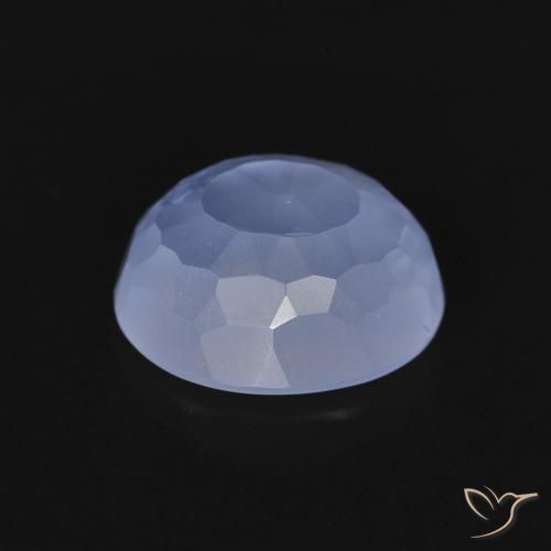 Calcedônia Azul arroxeado Natural 2.63ct, oval, Transparente
