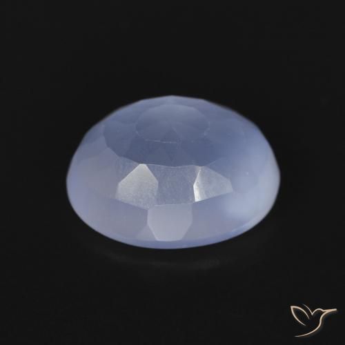 Calcedônia Azul arroxeado Natural 2.73ct, oval, Transparente