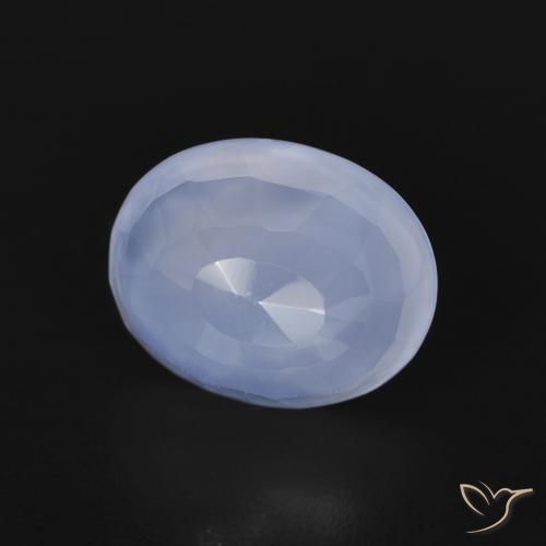 Calcedônia Azul arroxeado Natural 2.73ct, oval, Transparente