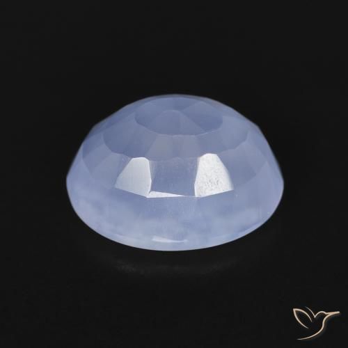 Calcedônia Azul arroxeado Natural 2.73ct, oval, Transparente