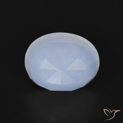 2.83ct Natural Azul púrpura claro Calcedônia, oval, Transparente